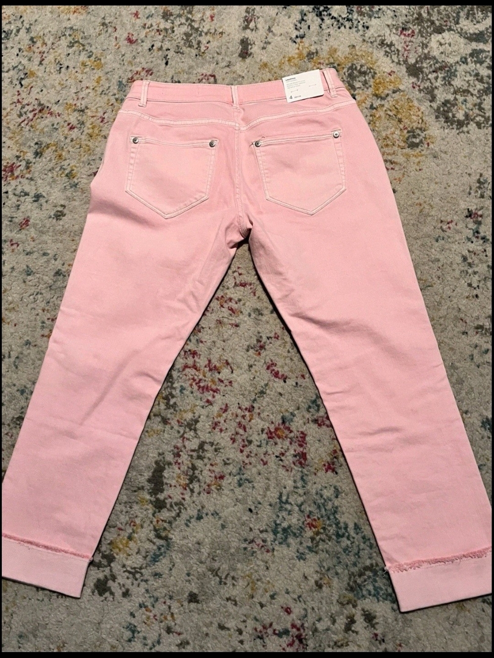 J. Jill Pastel Pink Cropped Straight-Leg Jeans
